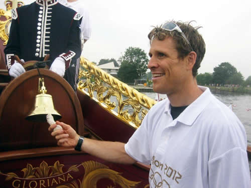 James Cracknell ringing bell